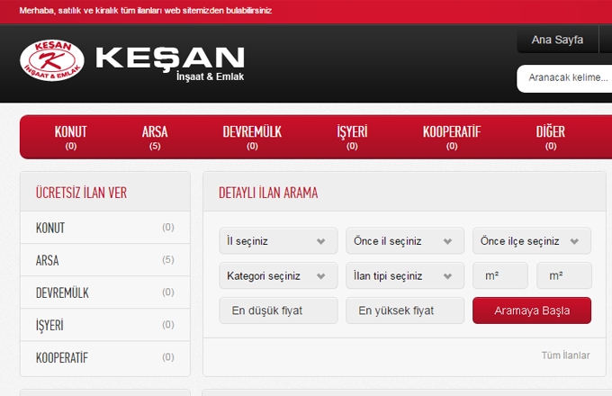 Keşan Emlak Web Sİtesİ